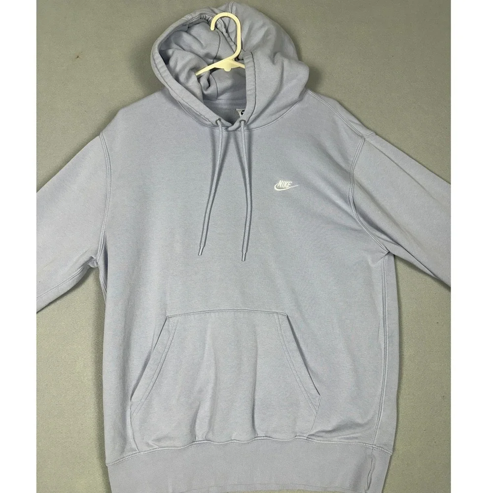 Nike Hoodie Mens Medium Light Purple Sportswear Club Fleece Sweatshirt Pockets
